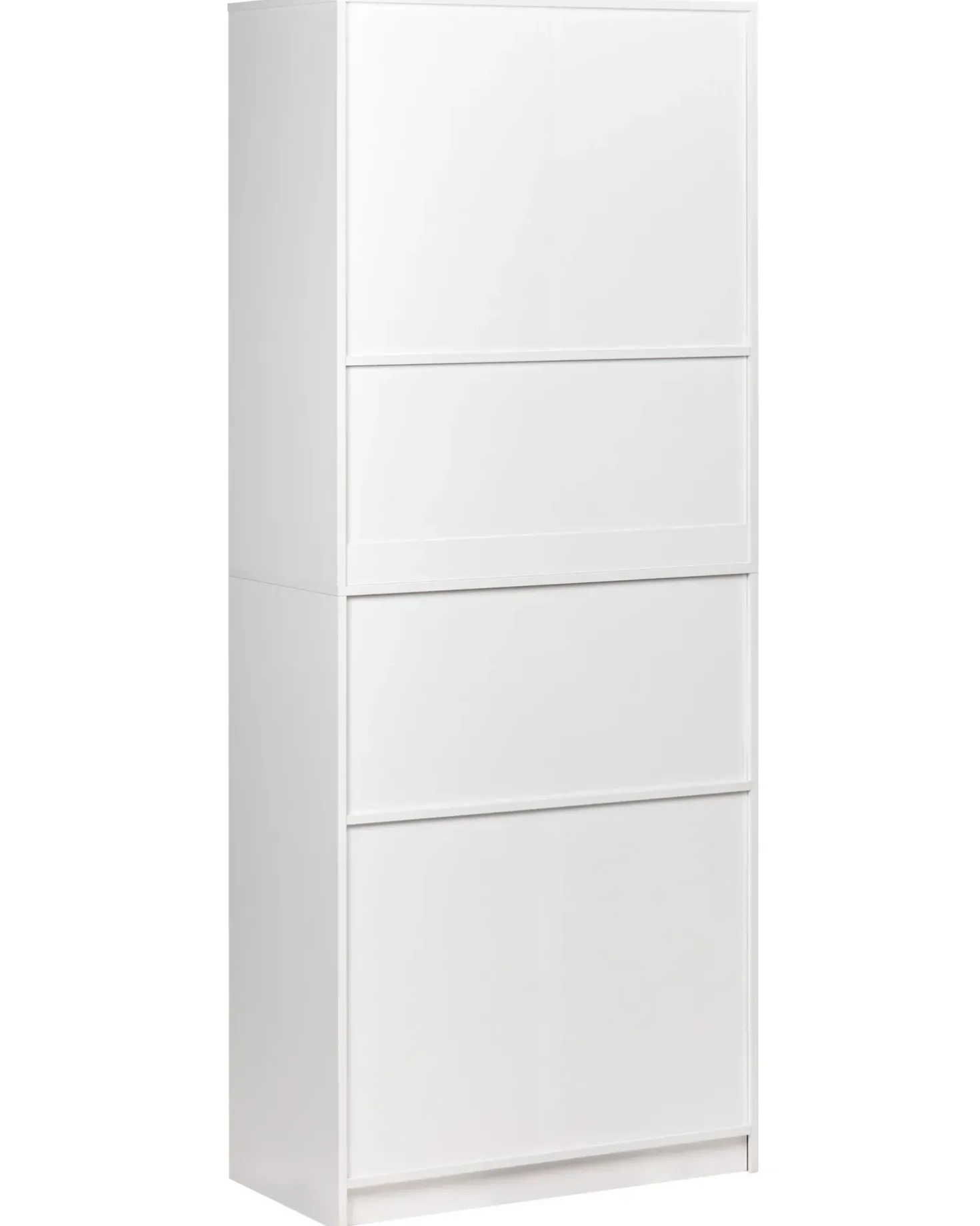 Libreria a 4 ante ZEHNA Grigio/Bianco