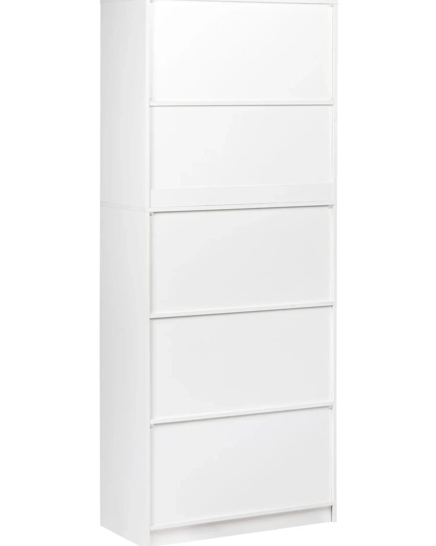 Libreria a 2 ante ZEHNA Grigio/Bianco