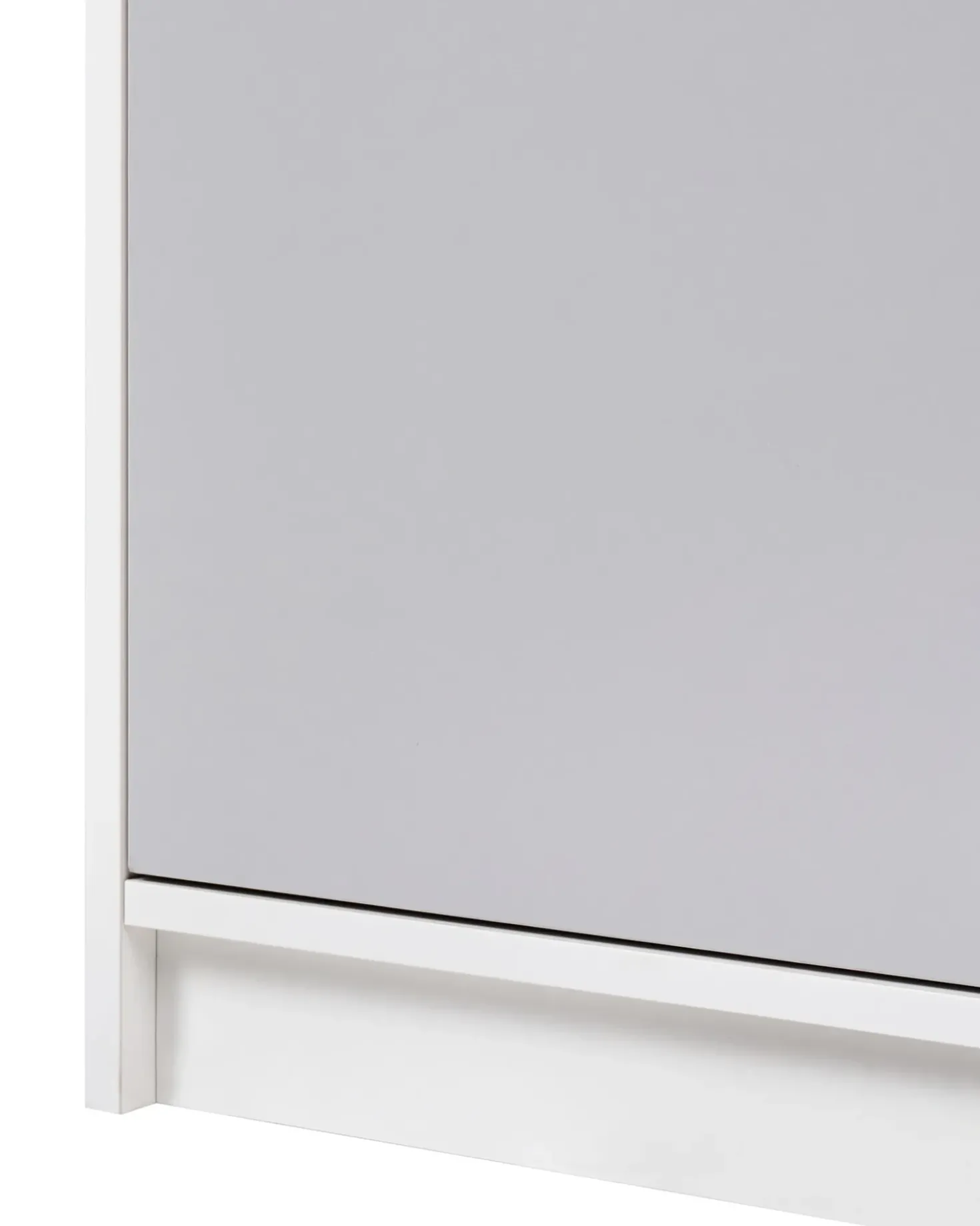 Libreria a 2 ante ZEHNA Grigio/Bianco