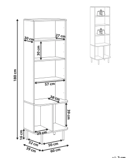 Libreria a 5 ripiani BRADLEY 180 cm Marrone scuro