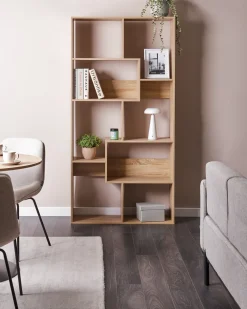 Libreria a 6 ripiani CHATEH 180 cm Marrone chiaro