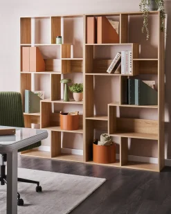 Libreria a 6 ripiani CHATEH 180 cm Marrone chiaro