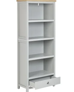 Libreria a 4 ripiani CLIO 180 cm Grigio chiaro