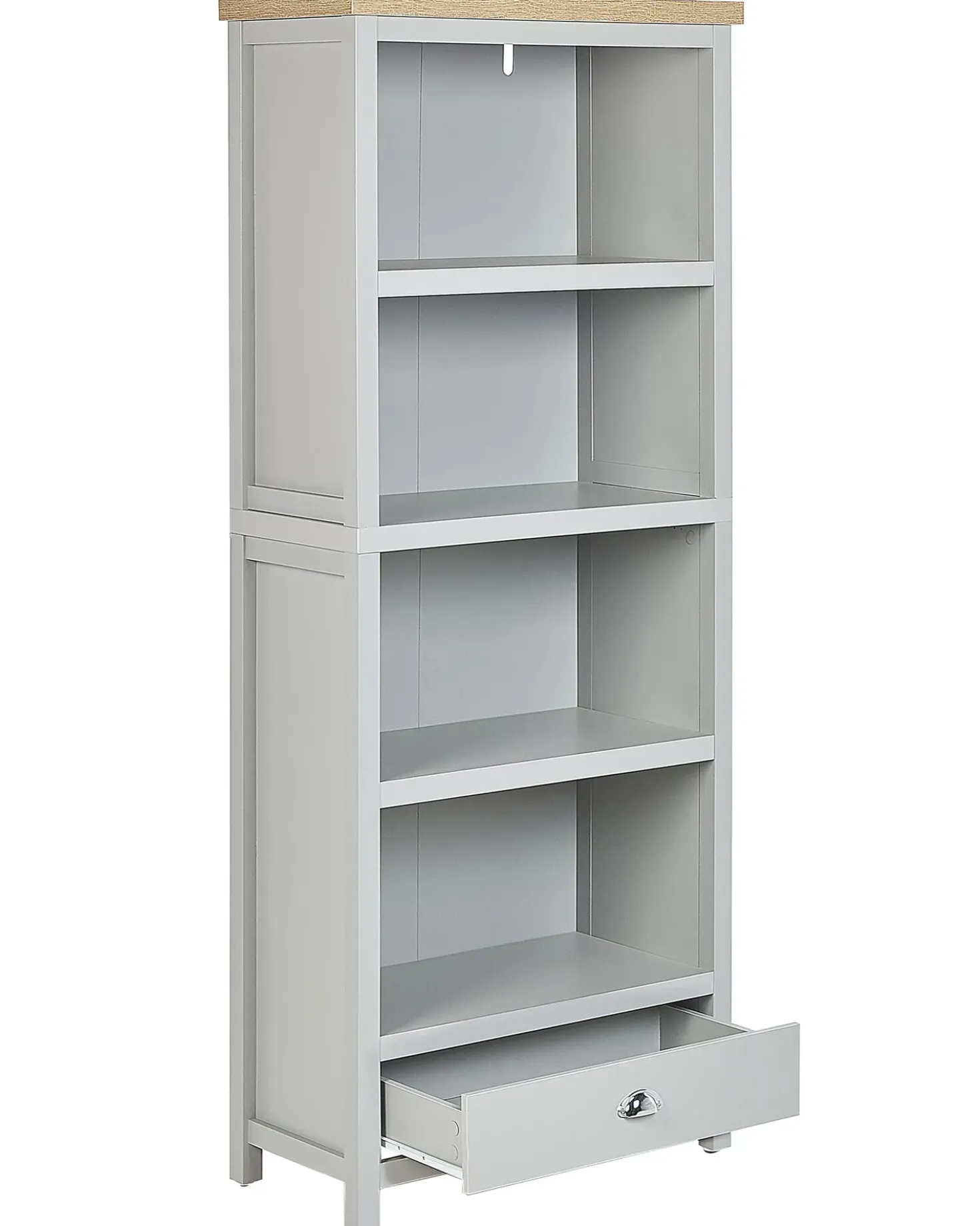 Libreria a 4 ripiani CLIO 180 cm Grigio chiaro