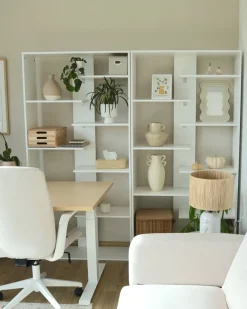 Libreria a 8 ripiani FONTAS 180 cm Bianco