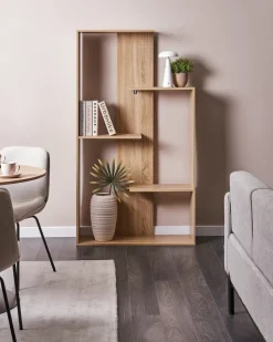 Libreria a 3 ripiani KAHNTAH 163 cm Marrone chiaro
