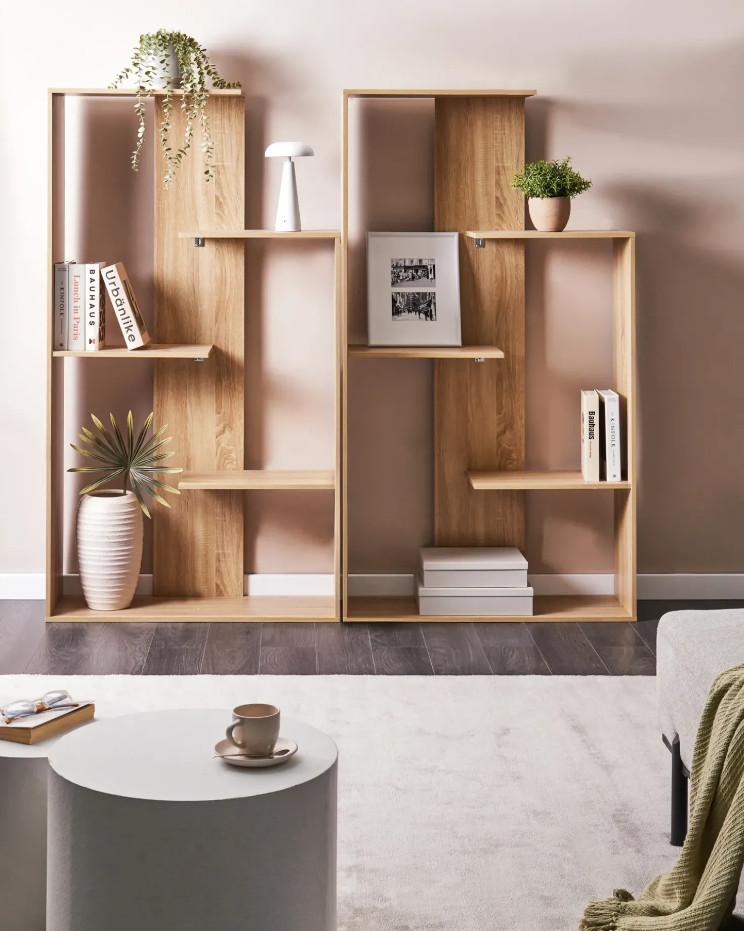Libreria a 3 ripiani KAHNTAH 163 cm Marrone chiaro
