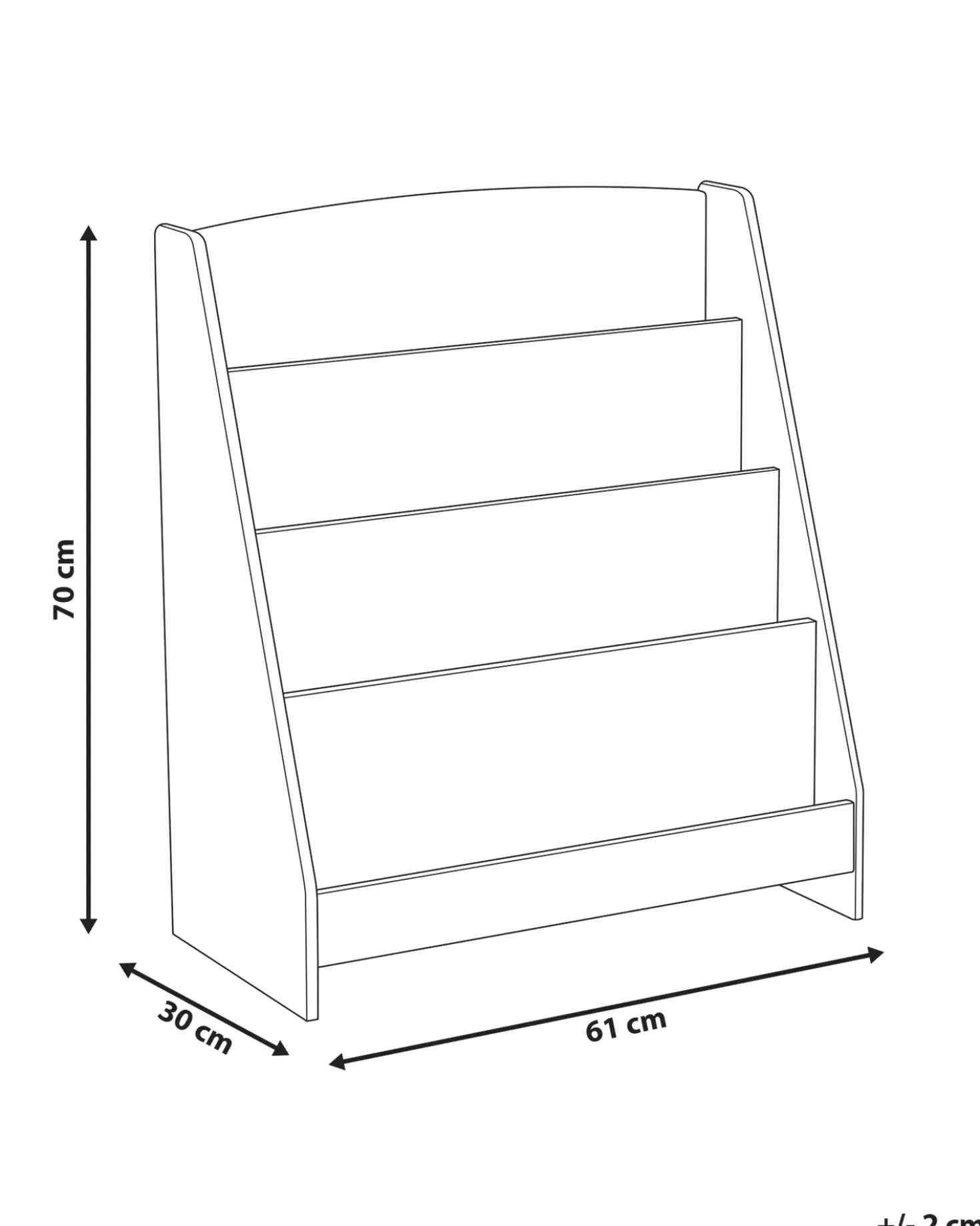 Libreria a 4 ripiani LILOET 70 cm Rosa pastello