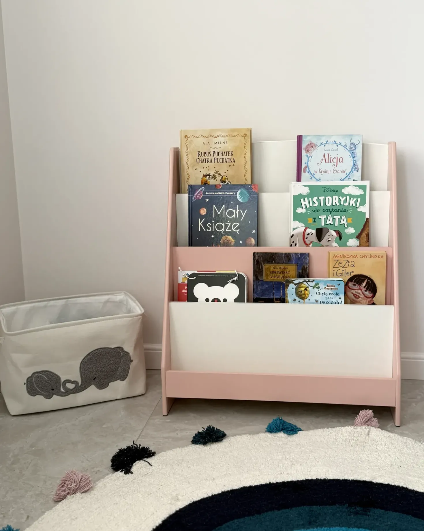 Libreria a 4 ripiani LILOET 70 cm Rosa pastello