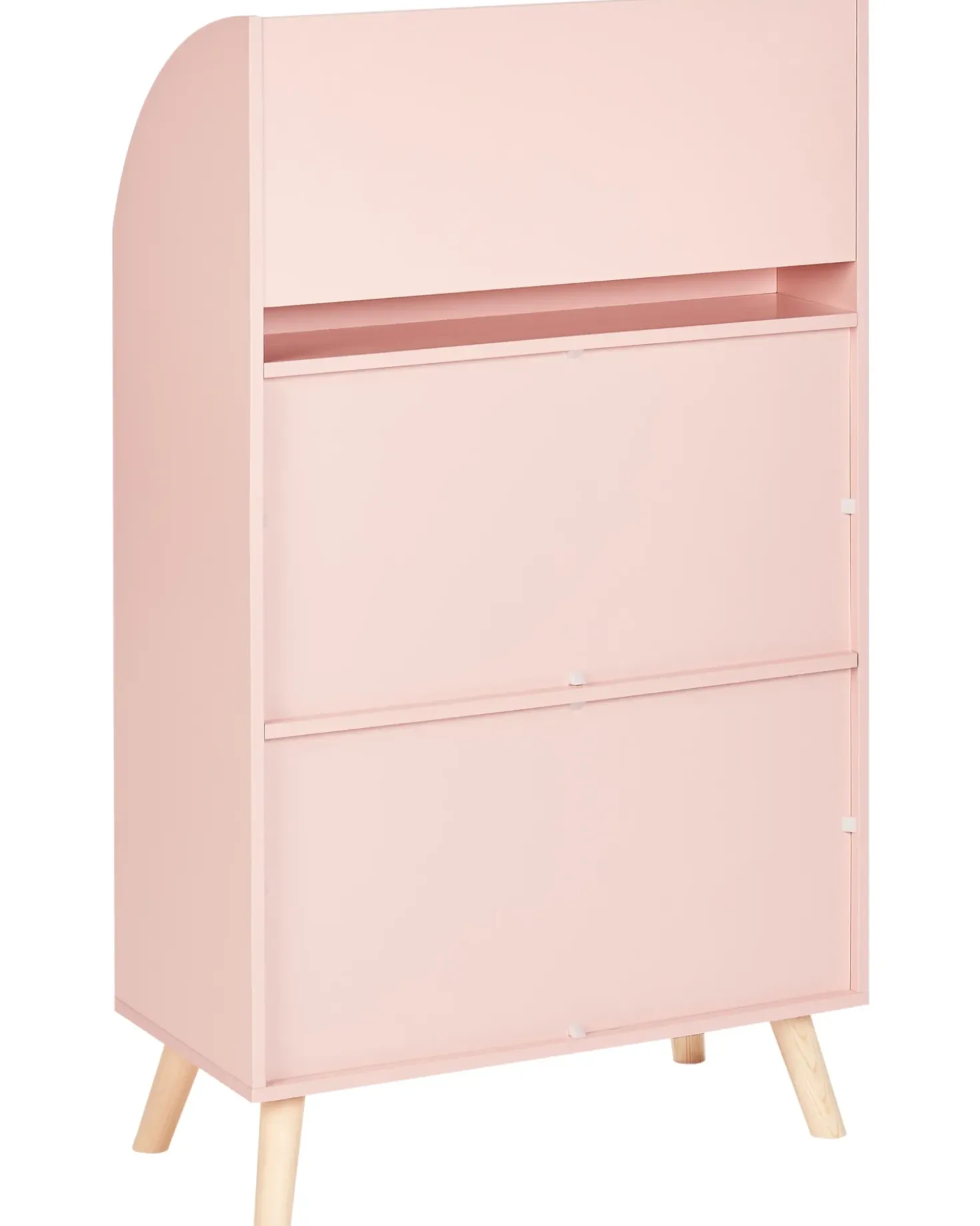 Libreria a 3 ripiani LILOET 102 cm Rosa pastello