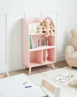 Libreria a 3 ripiani LILOET 102 cm Rosa pastello