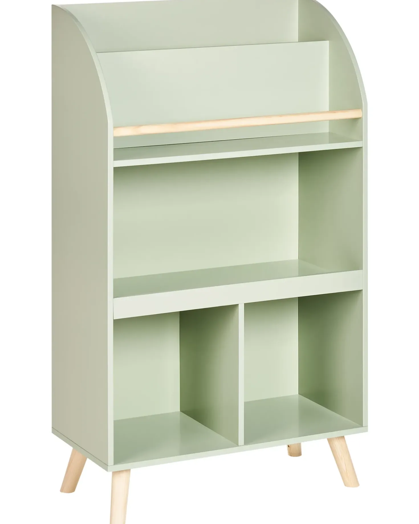 Libreria a 3 ripiani LILOET 102 cm Verde chiaro