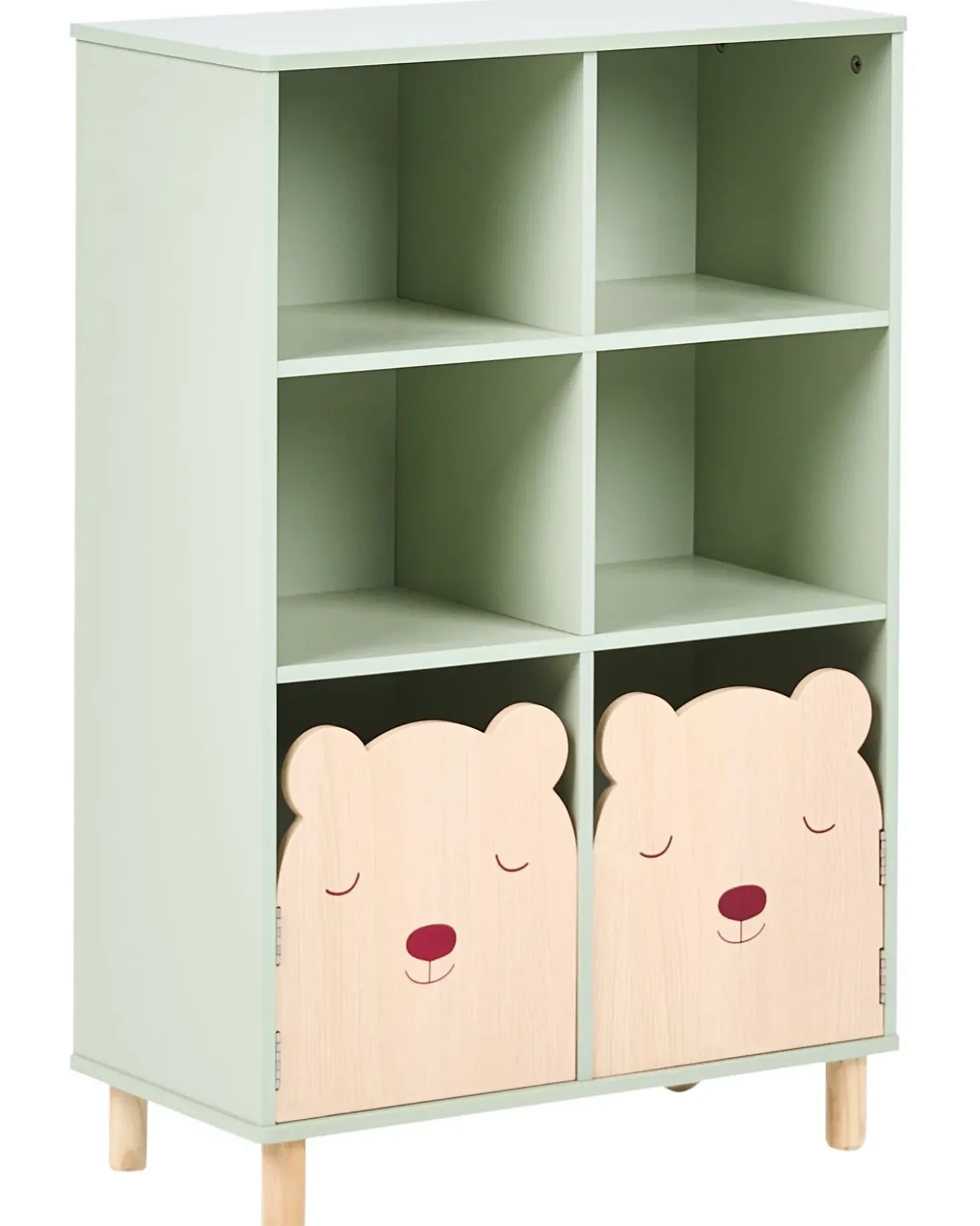 Libreria a 3 ripiani NOBBY 90 cm Verde chiaro