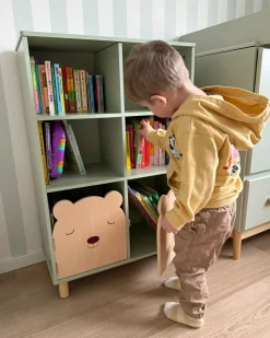 Libreria a 3 ripiani NOBBY 90 cm Verde chiaro
