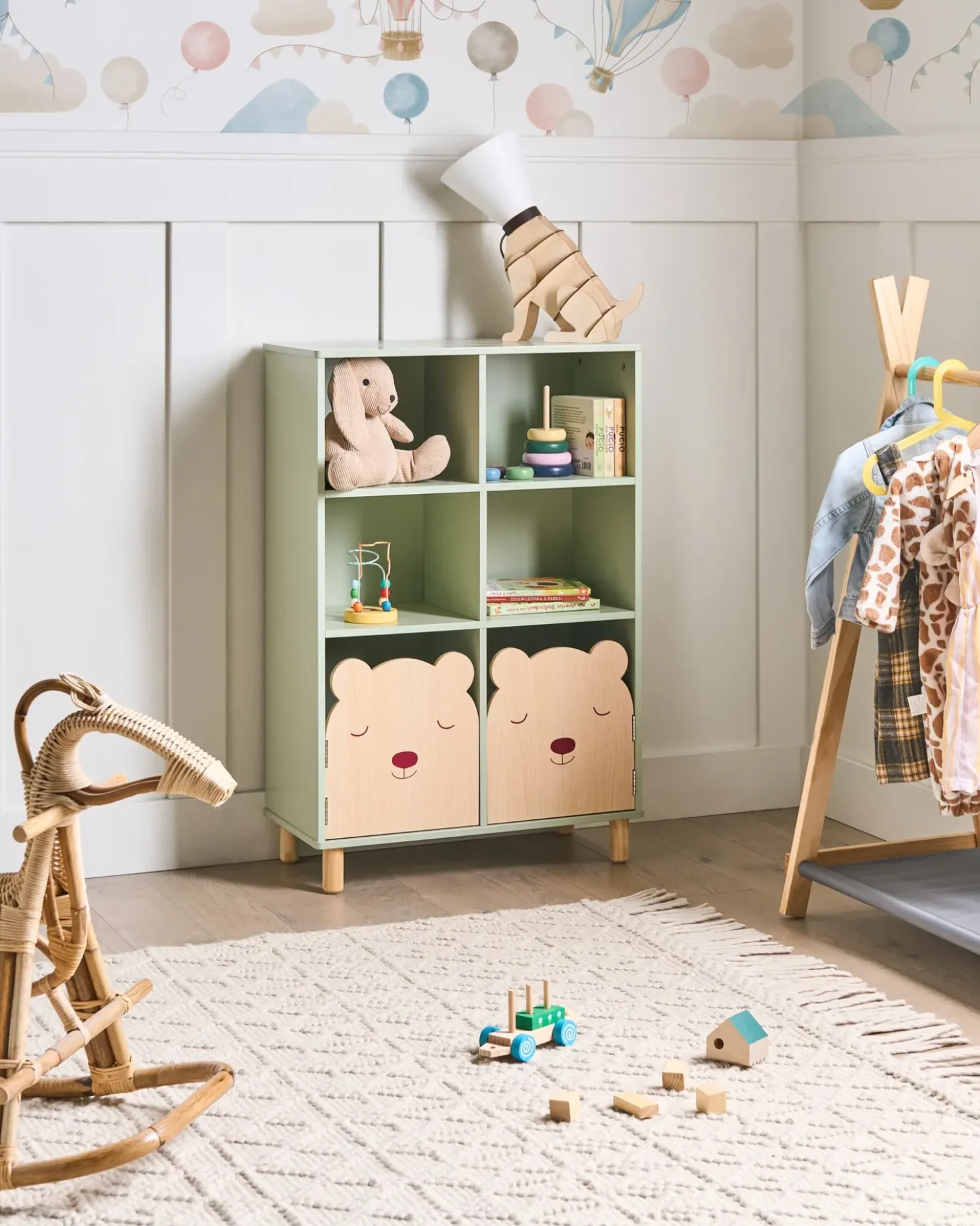 Libreria a 3 ripiani NOBBY 90 cm Verde chiaro