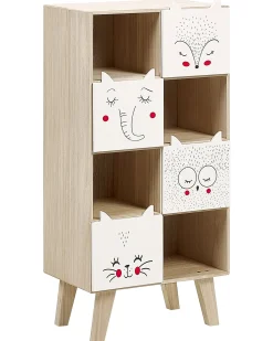 Libreria a 4 ripiani RUPERT 79 cm Marrone chiaro