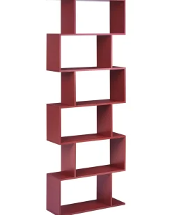 Libreria a 6 ripiani VALDOSA 190 cm Bordeaux