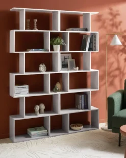 Libreria a 6 ripiani VALDOSA 190 cm Bianco sporco