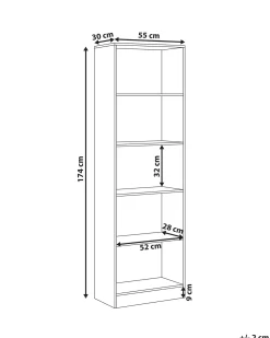 Libreria a 5 ripiani WINNIPEG 174 cm Bianco