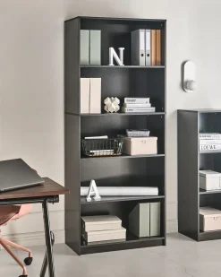 Libreria a 5 ripiani ZEHNA 197 cm Nero