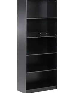 Libreria a 5 ripiani ZEHNA 197 cm Nero