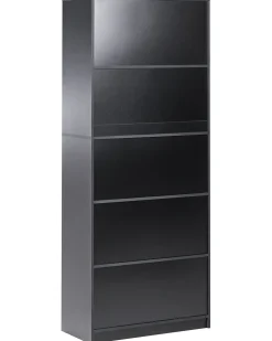 Libreria a 5 ripiani ZEHNA 197 cm Nero