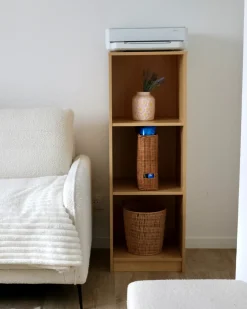 Libreria a 3 ripiani ZEHNA 117 cm Marrone chiaro