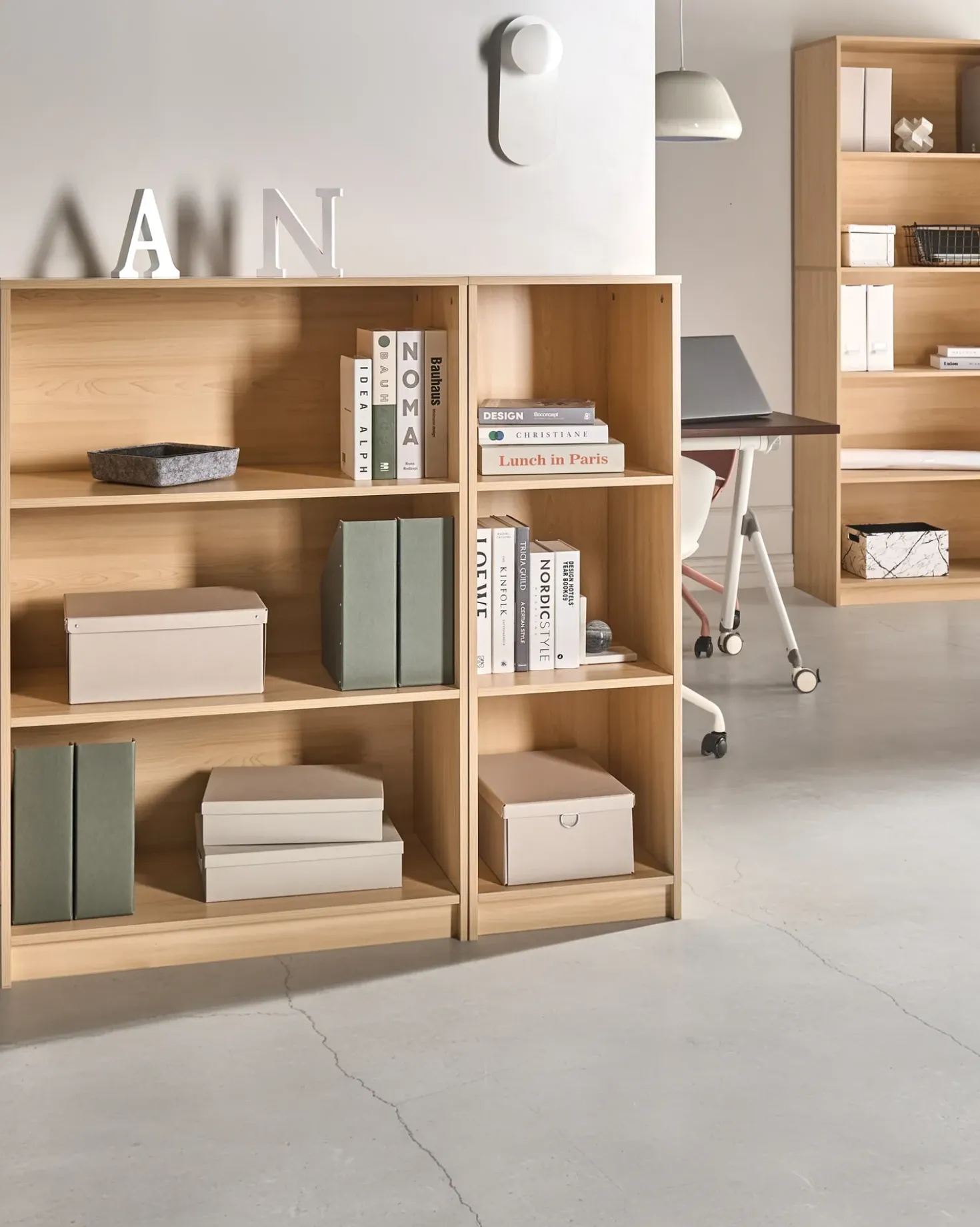 Libreria a 5 ripiani ZEHNA 197 cm Marrone chiaro
