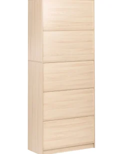 Libreria a 5 ripiani ZEHNA 197 cm Marrone chiaro
