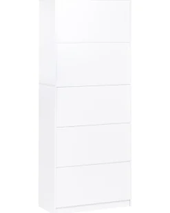 Libreria a 5 ripiani ZEHNA 197 cm Bianco
