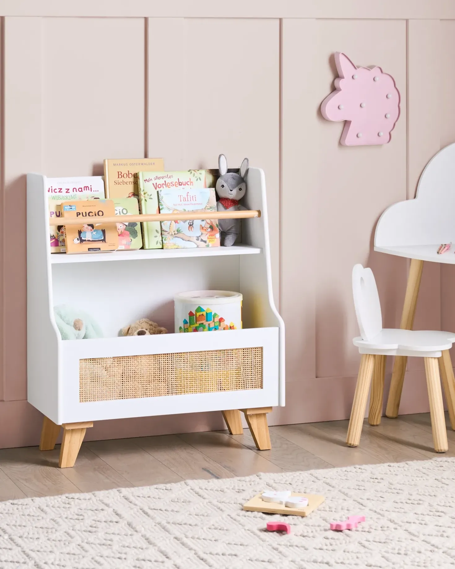 Libreria a 2 ripieni JACKIT 72 cm Bianco