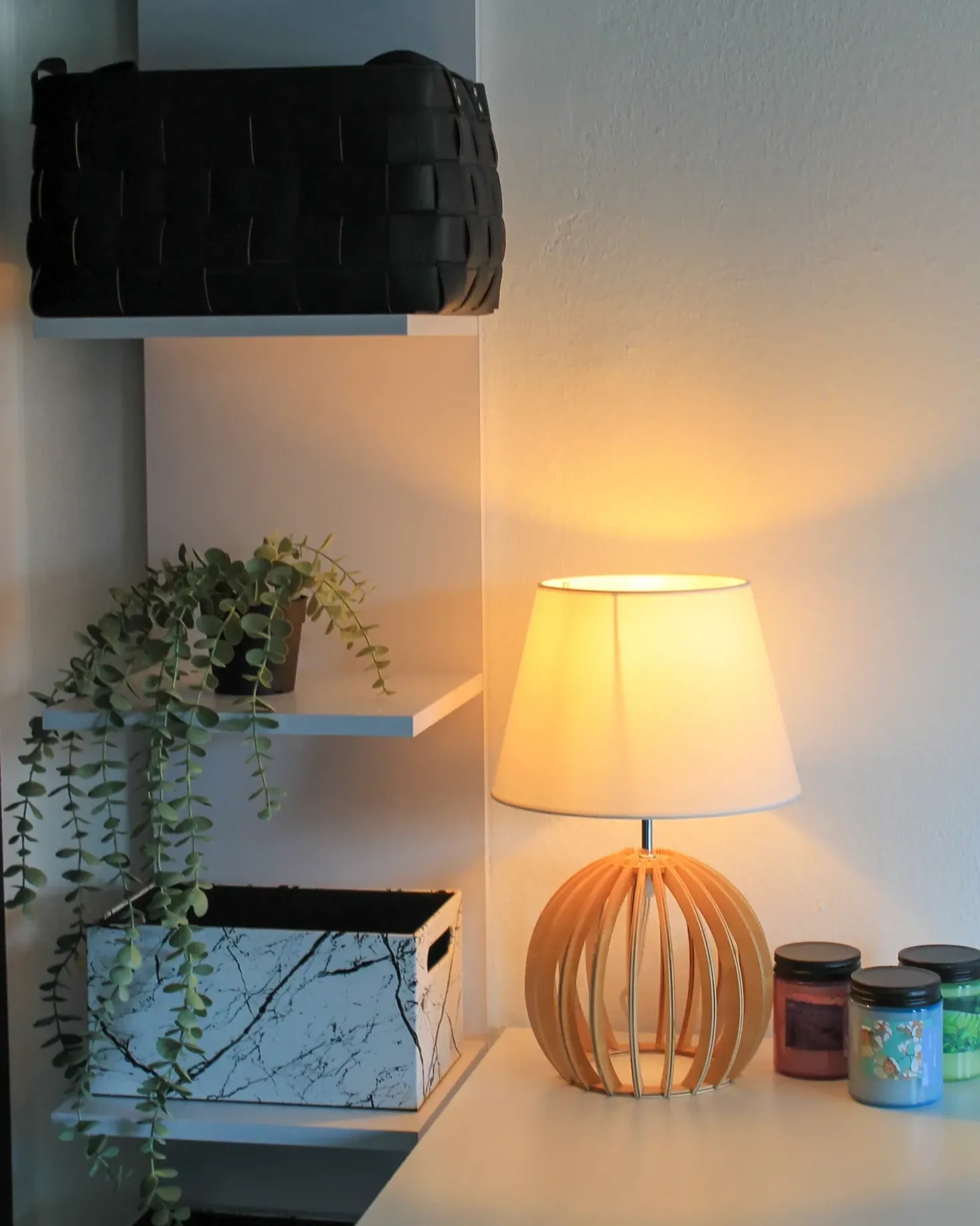 Libreria a parete ESTON 190 cm Bianco