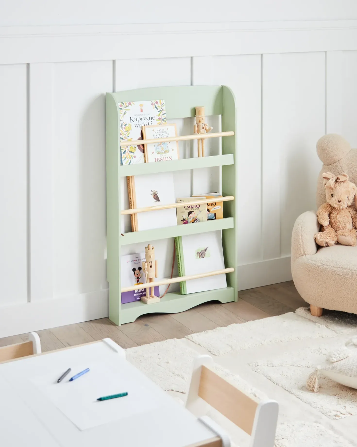 Libreria a parete LILOET 100 cm Verde chiaro
