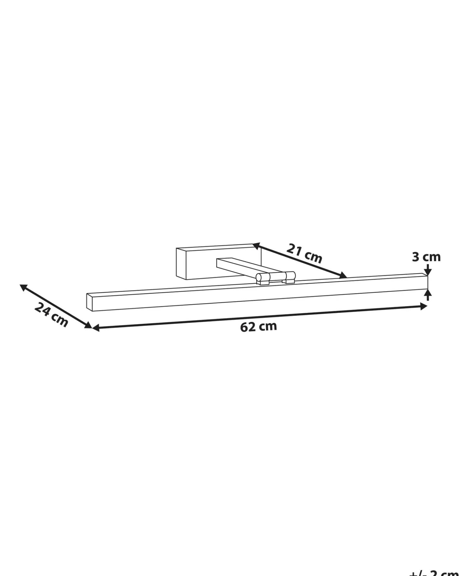 Luce LED per quadri e specchi ARROS Metallo Bianco
