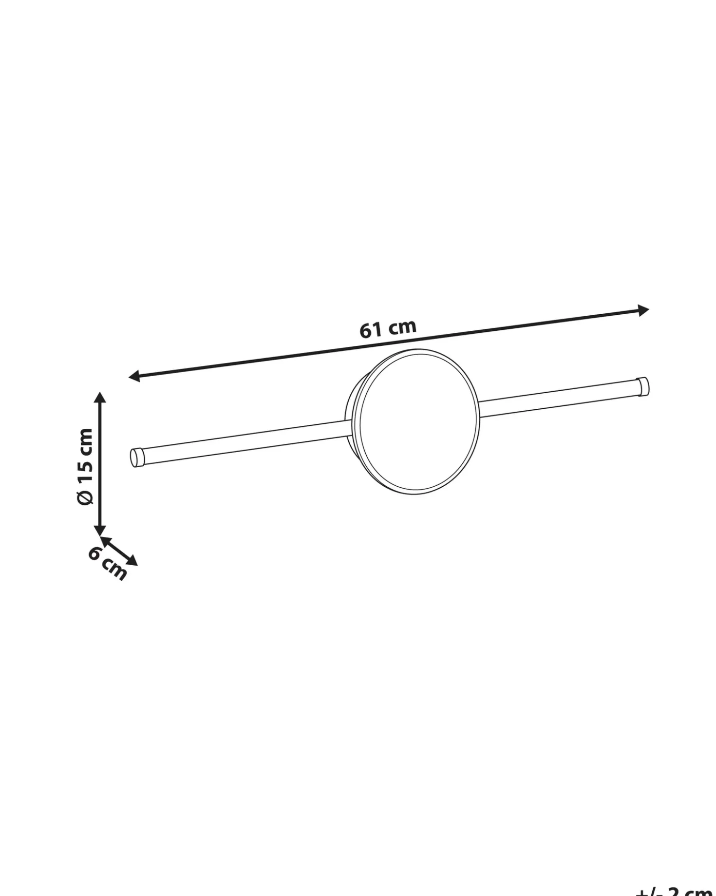 Luce LED per quadri e specchi OTHAIN Metallo Nero