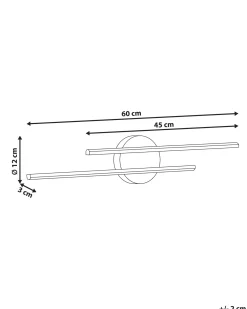 Luce LED per quadri e specchi TOUQUES Metallo Nero