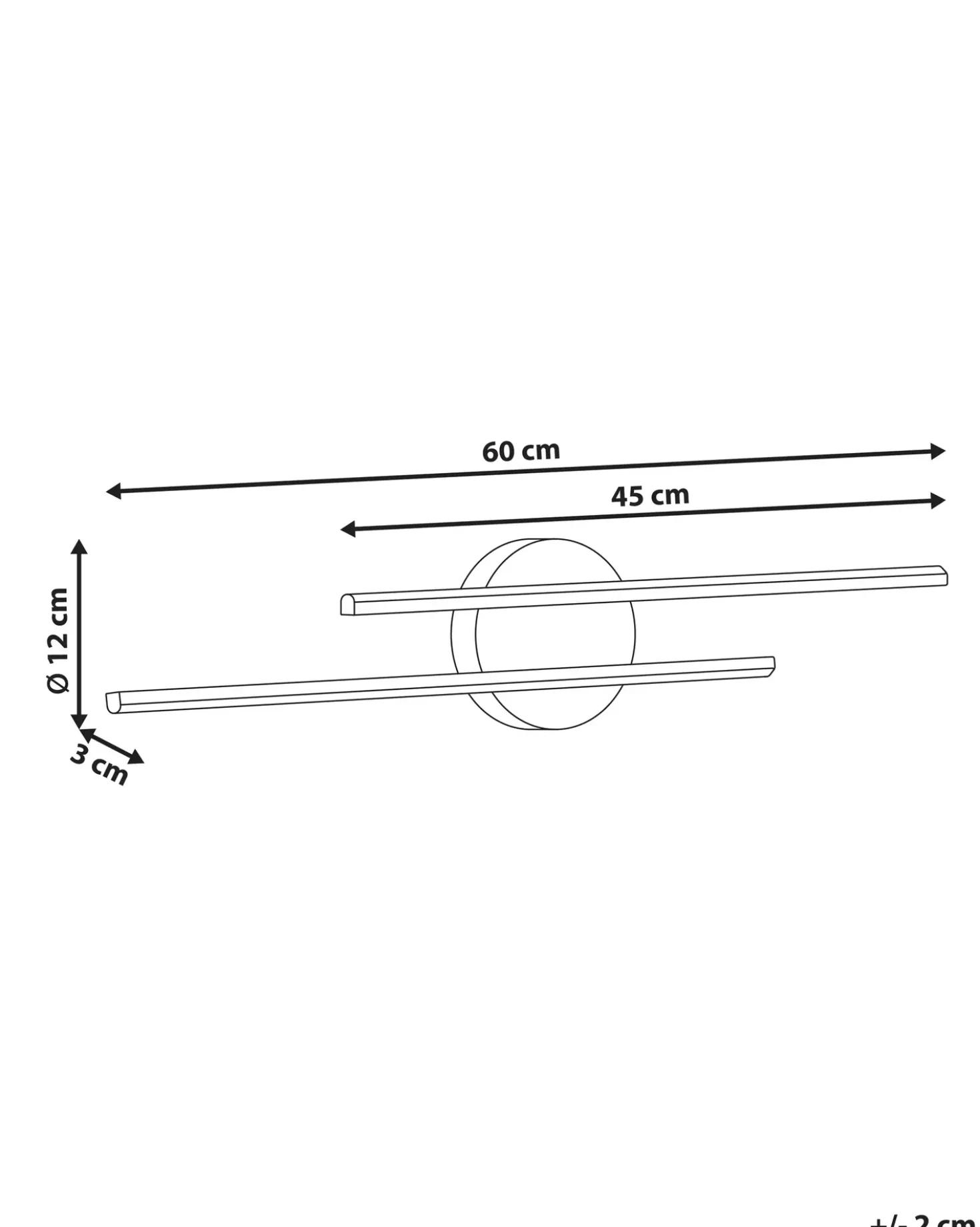 Luce LED per quadri e specchi TOUQUES Metallo Nero