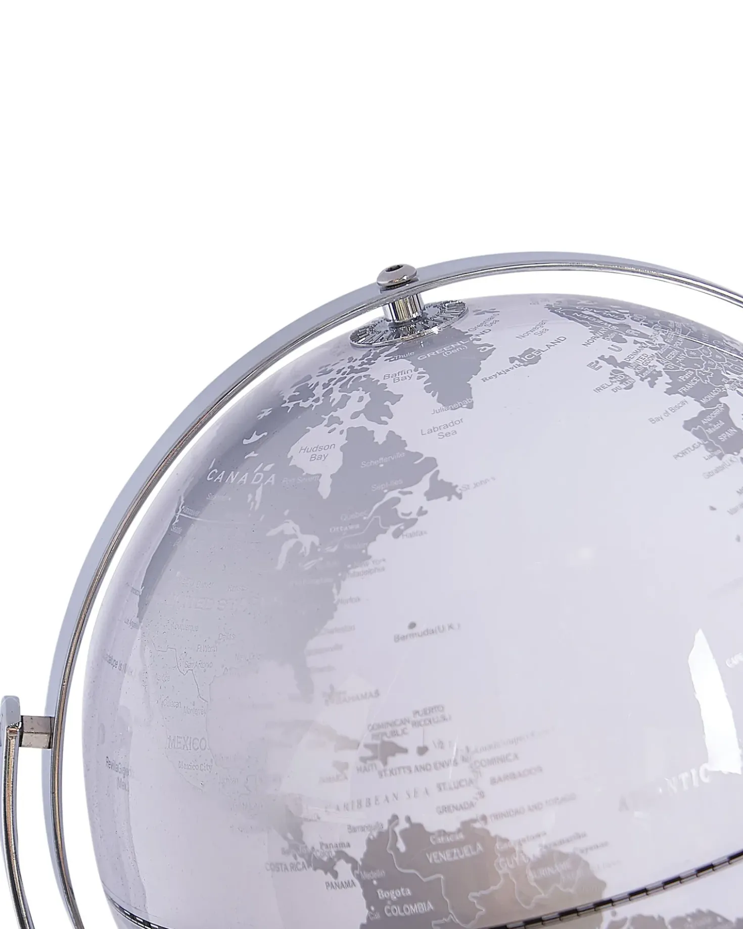 Mappamondo DRAKE Argento 33 cm