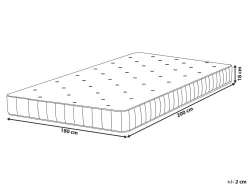 Materasso a molle insacchettate DUO Durezza alta H3/4 Durezza media H2/3 180 x 200 cm