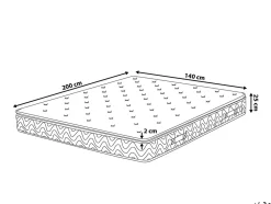 Materasso a molle insacchettate in lattice JOY Durezza media H2/3 140 x 200 cm