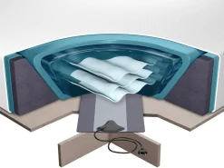 Materasso ad acqua con accessori e piattaforma SOLERS 140 x 200 cm