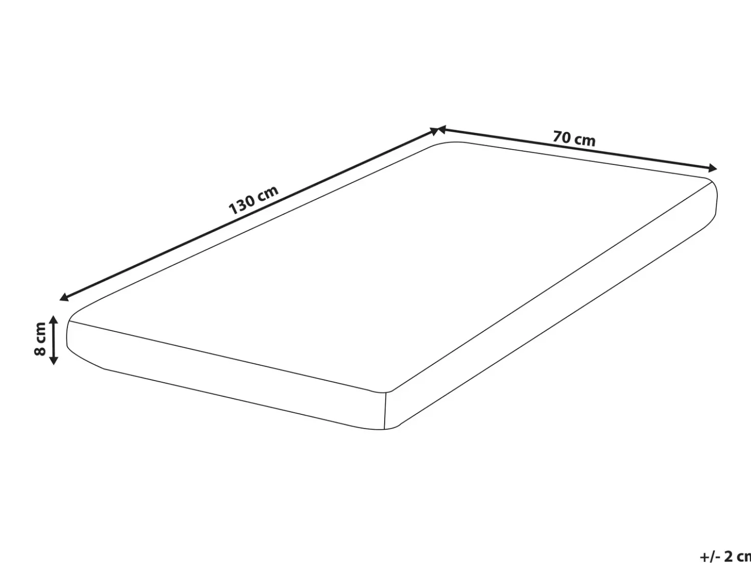 Materasso per lettino in schiuma CUDDLY Durezza media H2/3 70 x 130 cm