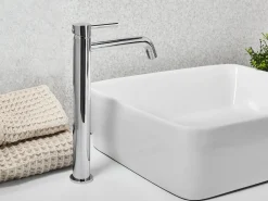 Miscelatore per lavabo alto SALINAS Ottone Argento