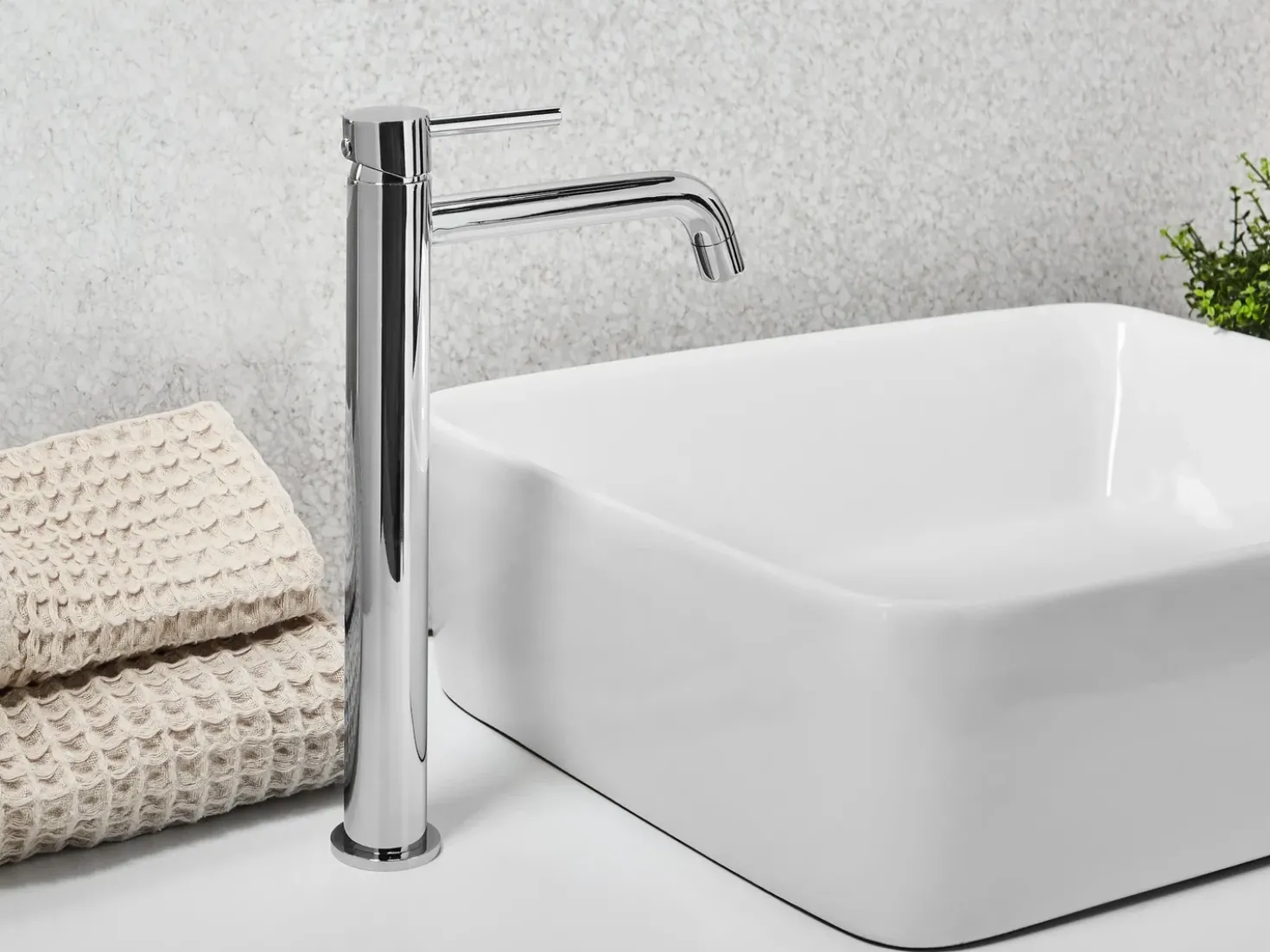 Miscelatore per lavabo alto SALINAS Ottone Argento
