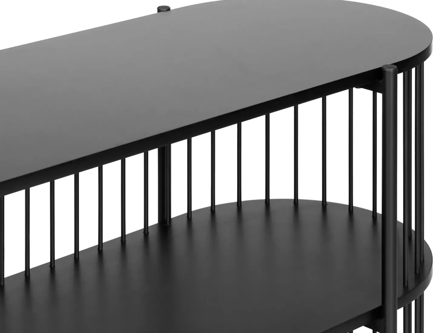 Mobile con 2 ripiani BIRSON 80 cm Nero