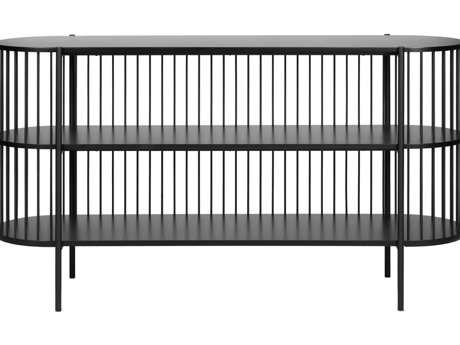 Mobile con 2 ripiani BIRSON 80 cm Nero
