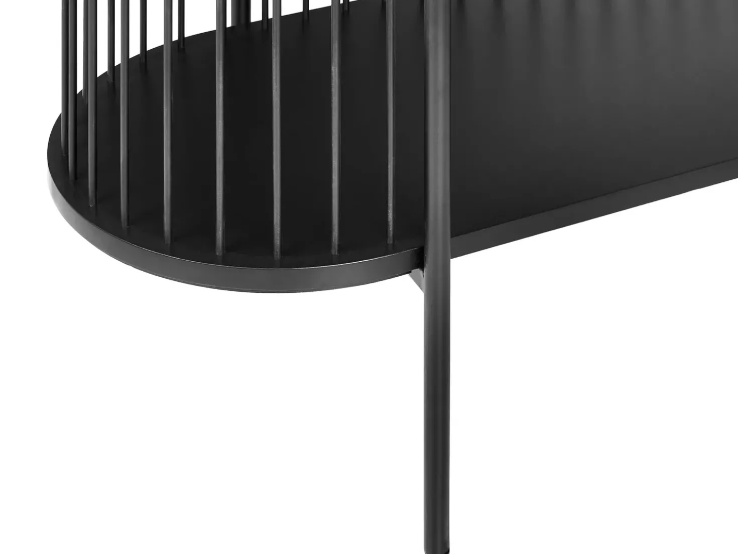 Mobile con 2 ripiani BIRSON 80 cm Nero