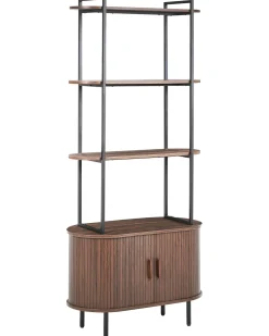 Mobile con 4 ripiani BRADLEY 180 cm Marrone scuro