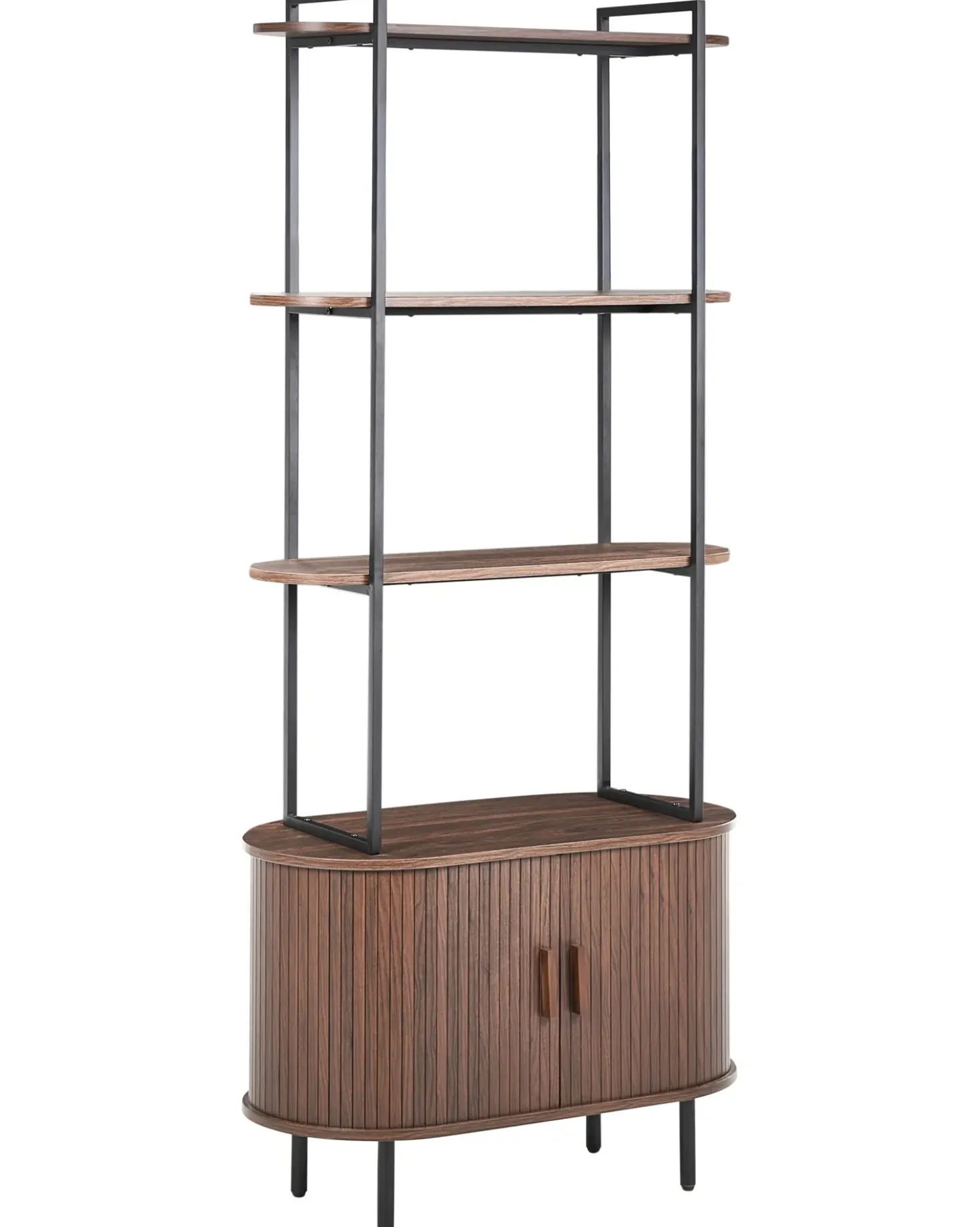 Mobile con 4 ripiani BRADLEY 180 cm Marrone scuro