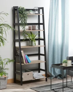 Mobile con 5 ripiani CROYDON 163 cm Nero